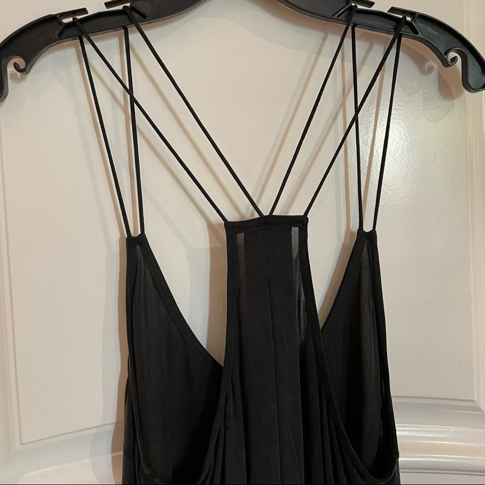 7 For All Mankind Charcoal Double Strap Camisole (Small) - Picture 8 of 11